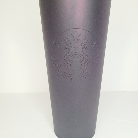 Rare Starbucks Tumbler Matte Plum Halloween Venti 2019 With Straw And Label - Picture 2 of 10